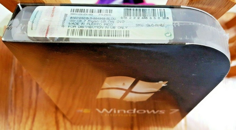 Microsoft Windows 7 Ultimate,SKU GLC-00182,Full Retail Sealed Box,32&64-bit disk gallery
