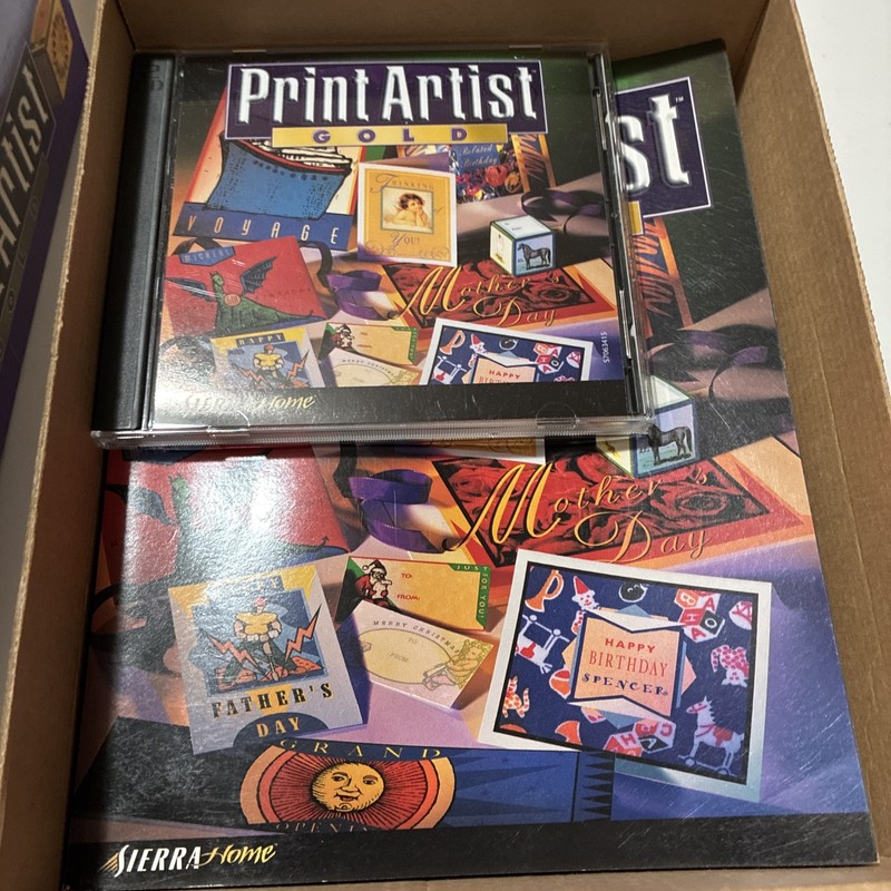 Vintage Print Artist Gold software by Sierra Home, for Windows 95 /Mac CD Rom gallery