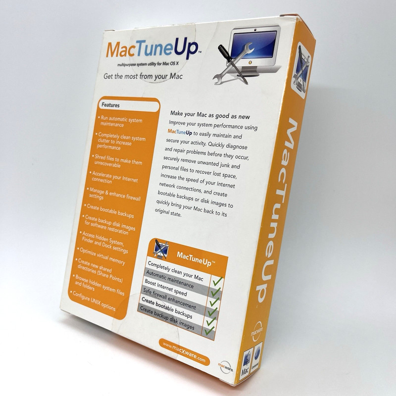 Macware MacTuneUp v3.4.2 Mac OS X Big Box Utility Software Complete gallery