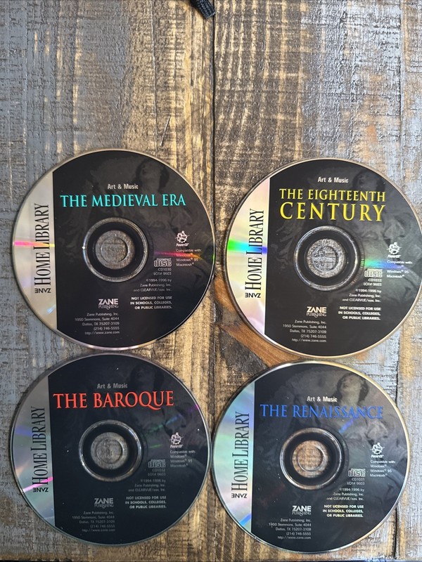 Homeschooling Lot, Art And Music Cd Rom Education Set. 4 CD’s