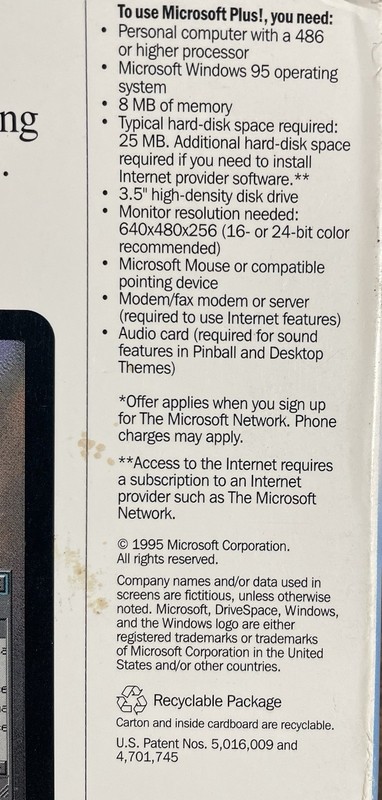 Microsoft Plus Companion for Windows 95 3.5" Floppy Disks Big Box PC gallery