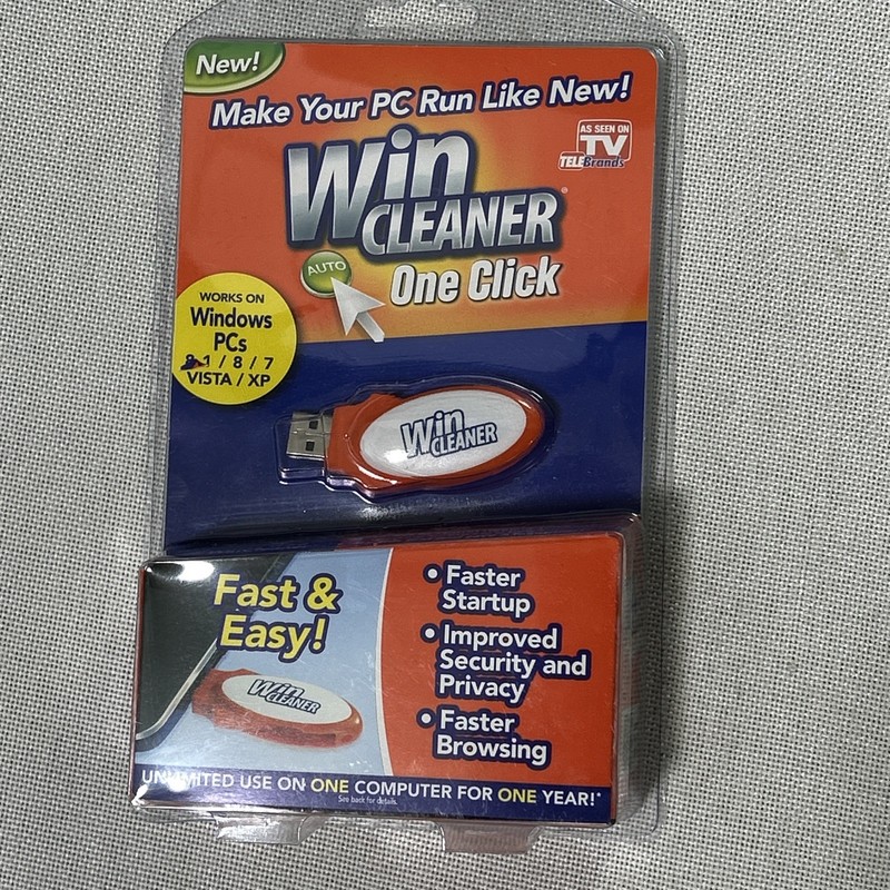 Win Cleaner USB-One Click, Fast & Easy Computer Clean,Optimize, Repair NEW