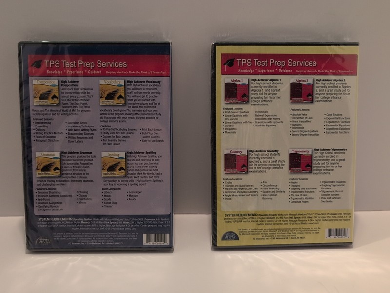 TPS Test Prep Services (Algebra 1, 2) (Geometry) (Trigonometry) Sealed / CD-ROM gallery