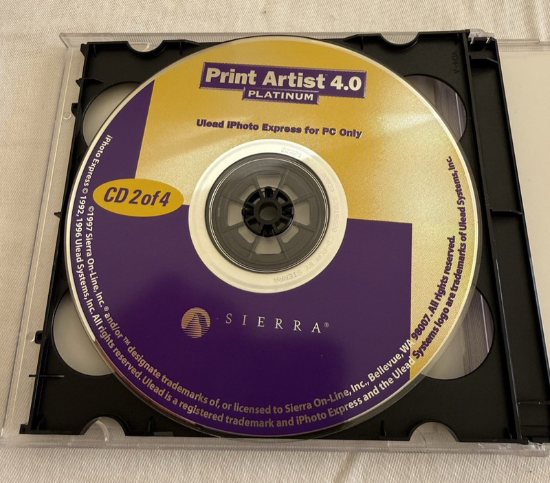 Vintage Print Artist 4.0 Platinum 4 CDs for PC & Manuals by Sierra Home gallery