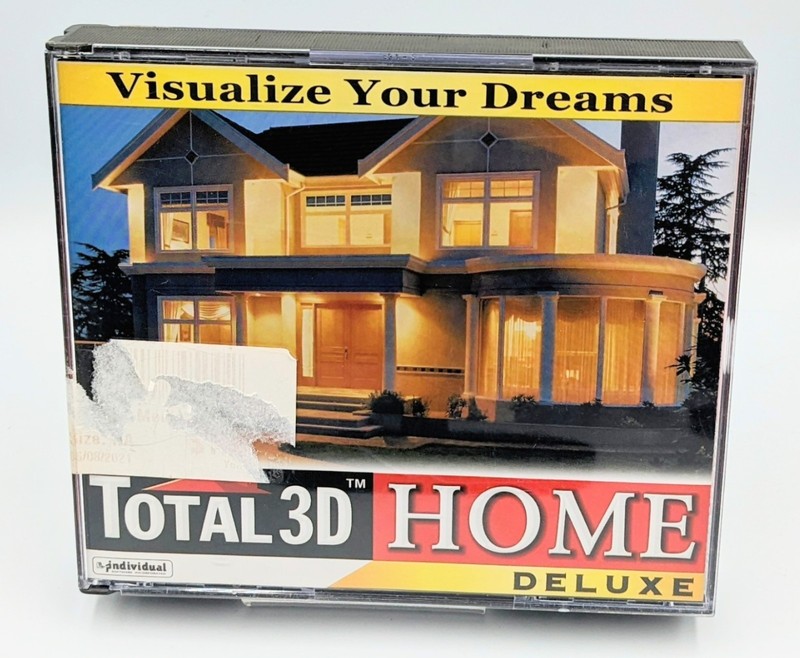 Total 3D Home Deluxe 4.0 Suite Design – Software PC Windows 98/XP 3 Disc Set