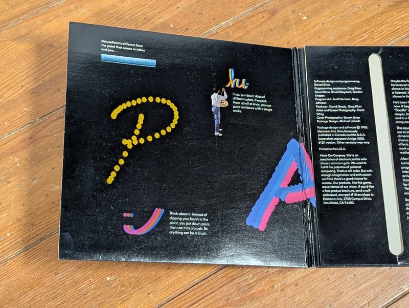 Amiga Deluxe Paint ~ Electronic Arts EA Daniel Silva ~ Docs Only ~ No Diskettes gallery