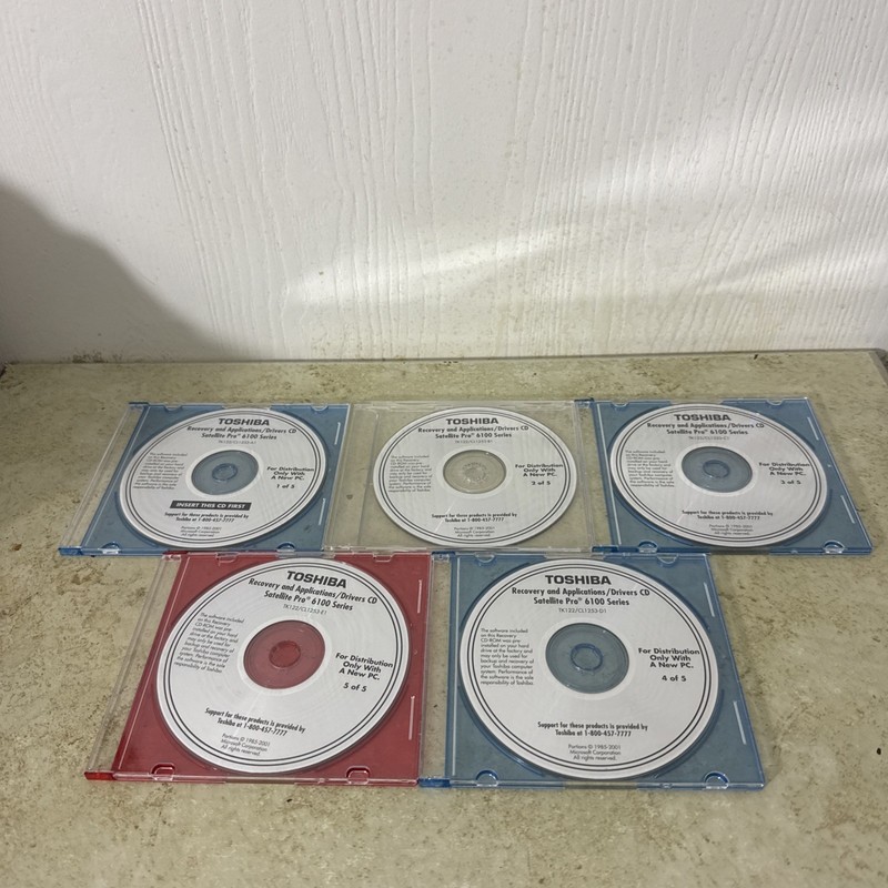 Toshiba Recovery & Application/Drivers CD Satellite Pro 7100 Series 5 CD Set