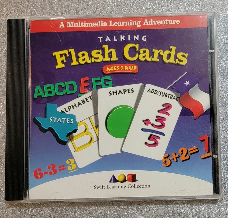Talking Flash Cards Children Kids Educational Windows PC CD Rom Cosmi Learning