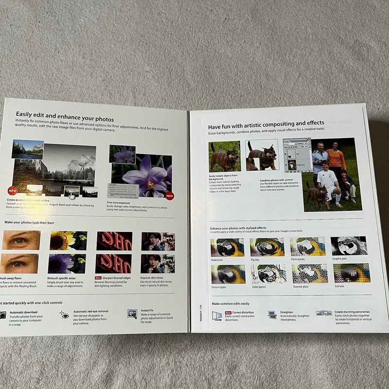 Adobe Photoshop Elements 5.0 PC Software & Manual w/Inserts & Serial Numbers gallery