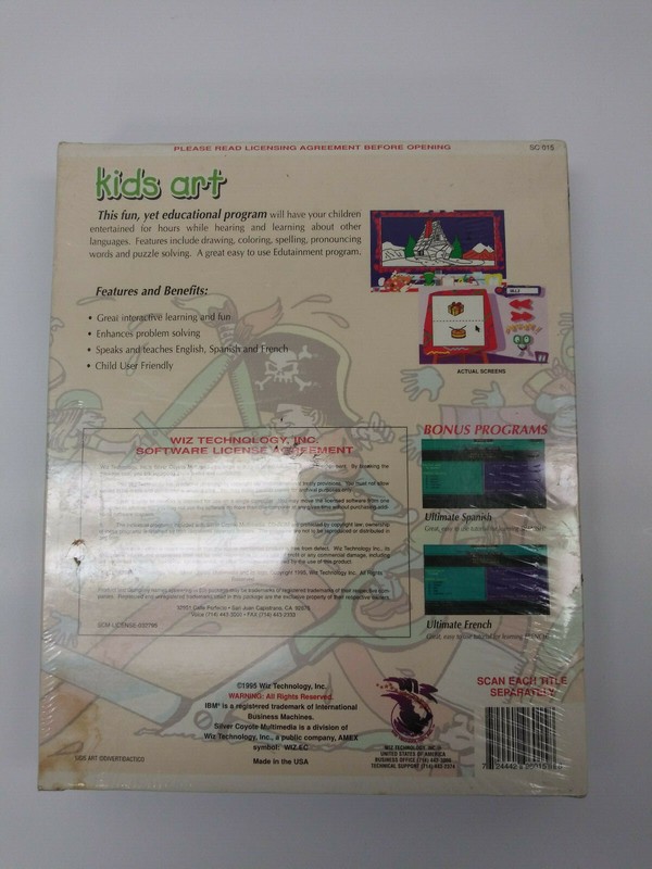 Kids Art CD-rom Sealed Game MS-dos 3.1 or higher . 3.5 Disks gallery