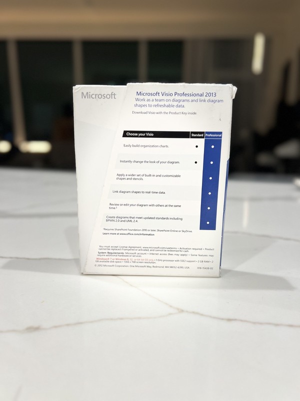 Brand New Microsoft Visio Professional 2013 Product Key Card (D87-05358) No Disc gallery