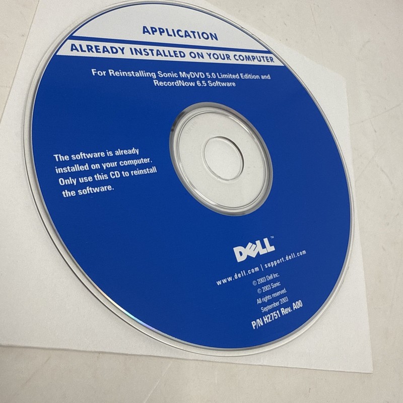 Dell Reinstalling Sonic MyDVD 5.0 Limited Edition and RecordNow 6.5 Software CD gallery