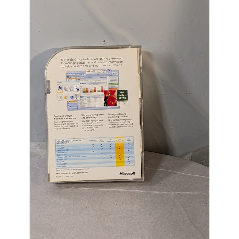 Microsoft Office Professional 2007 Windows Full Retail Version Open Box AS-IS gallery