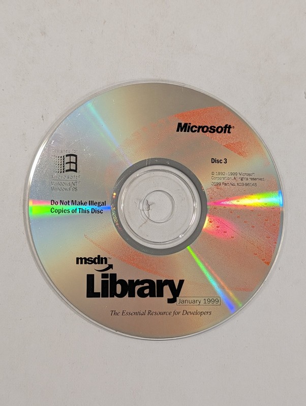 Microsoft MSDN Library January 1999 Complete 3-CD Set gallery