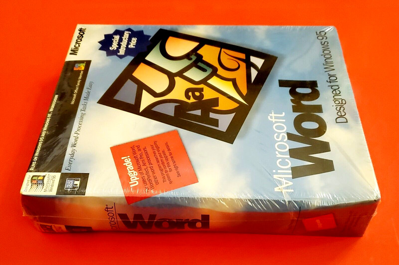 Microsoft MS Word for Windows 95 & NT Upgrade 3.5" Floppy Disks Factory Sealed! gallery