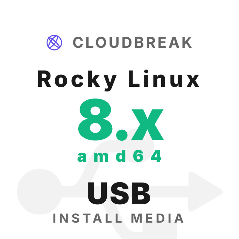 Rocky Linux 8.x amd64 Bootable/Live Install USB NEW