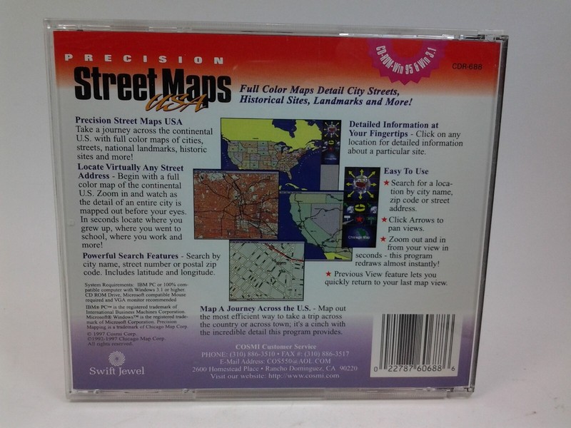 Cosmi Precision Street Maps USA CD-Rom gallery