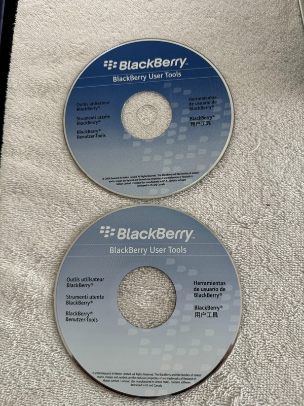 Blackberry User Tools CD Disc Software 2006