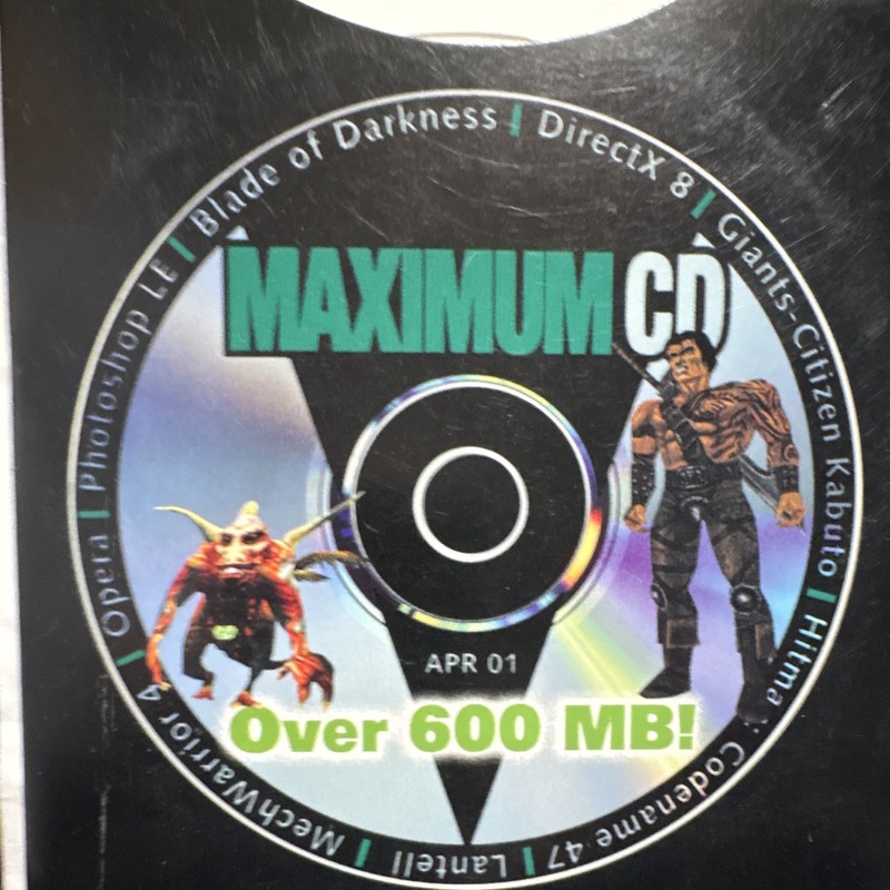 Maximum PC Maximum CD APR 01 April 2001 Game & Software Demos Promo CD gallery