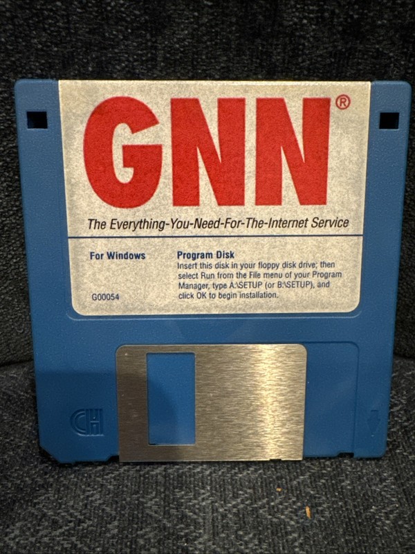 GNN (Global Network Navigator) Internet Disk / 1995 ! Vintage