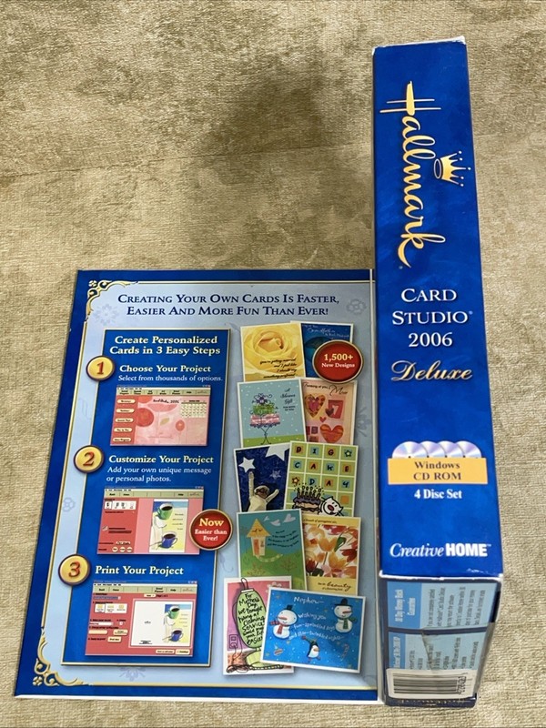 Hallmark Greeting Card Studio Software Deluxe Windows XP 2006 PC Design Program gallery