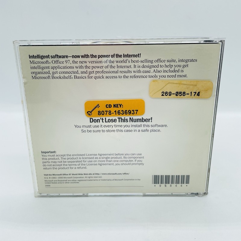 Microsoft Office 97 Professional Edition CD-ROM w/ Product Key, Fast Free Ship gallery