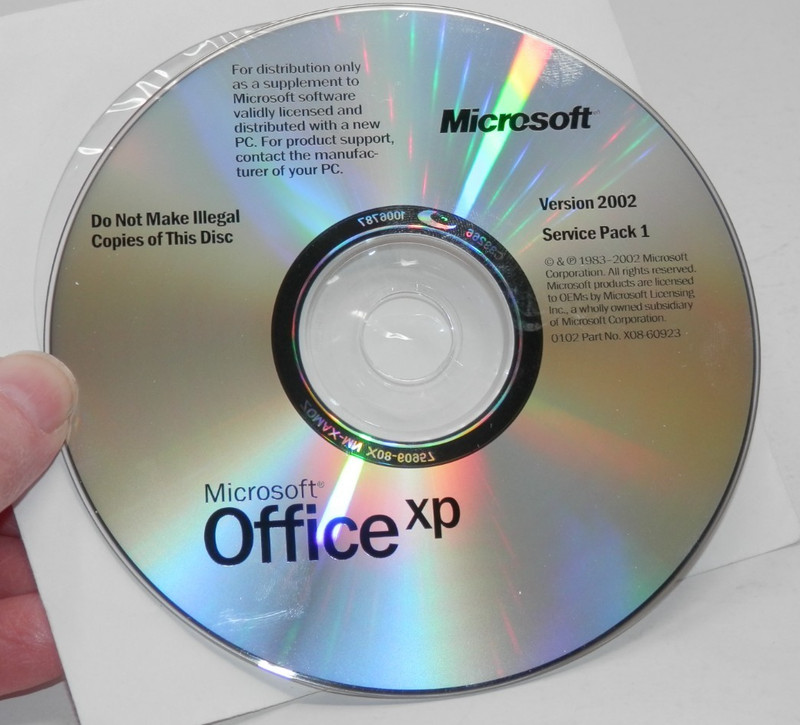 Microsoft Office XP Service Pack 1 Ver 2002 w/Product Key • Vintage Software