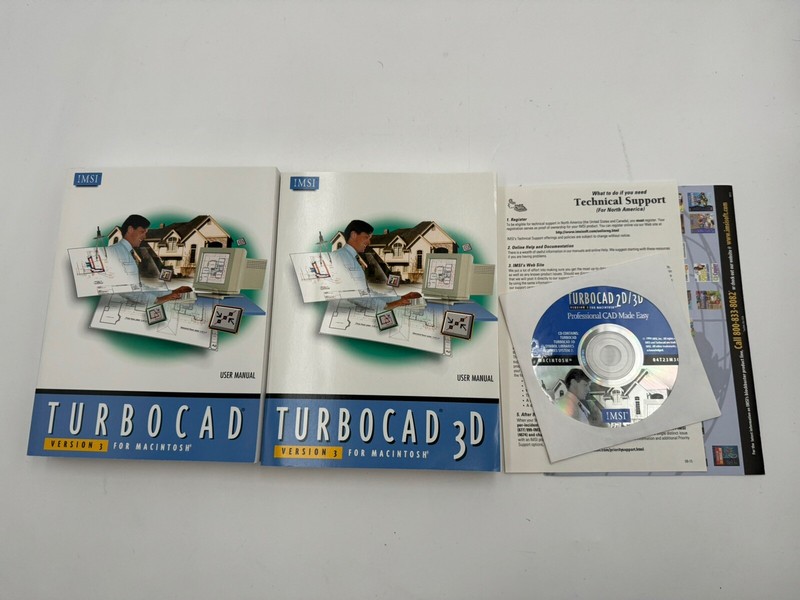 TurboCAD 2D/3D Version 3 for Macintosh IMSI Used 1992 Vintage gallery