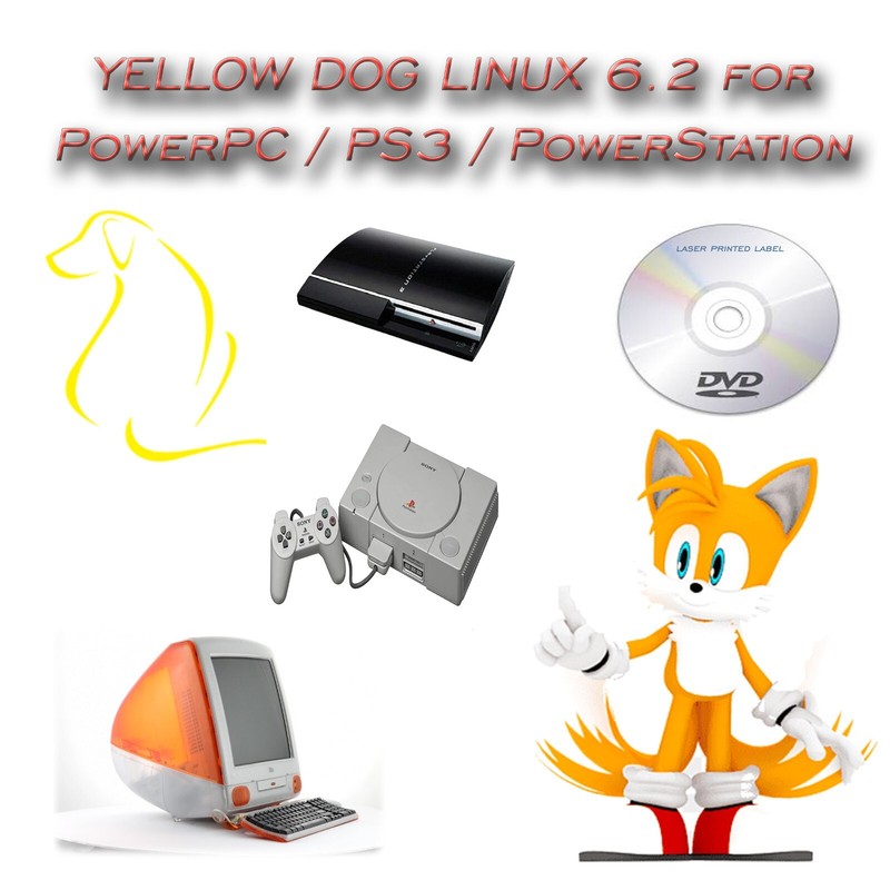 YELLOW DOG LINUX 6.2 for PowerPC / PS3 / PowerStation INSTALL DVD FREE SHIPPING!