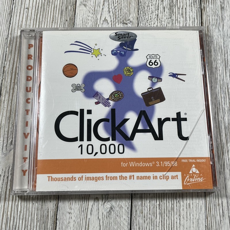 Broderbund ClickArt 10,000 Clip Art Software CD-ROM for Windows 3.1 95 98