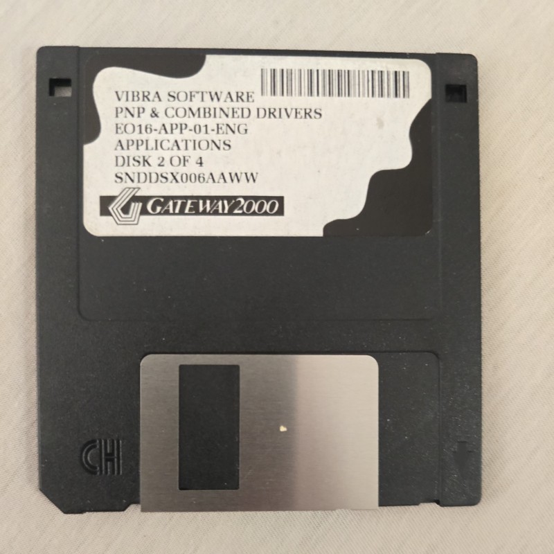 Gateway 2000 Vibra Software PNP & Combined Drivers 4/4 & TTX USB Floppy Disk gallery
