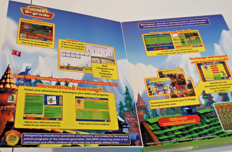 5th Grade G-Village Educational CD-ROM Ages 10-11 Win95/98/Me/2000/XP New-Sealed gallery