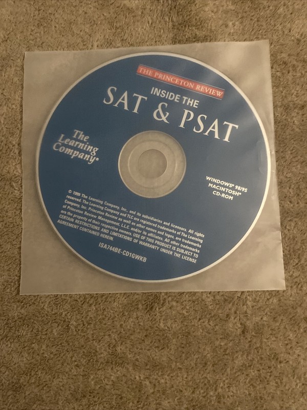 Princeton Review Inside the SAT PSAT & ACT CD-ROM Windows 98/95 Macintosh