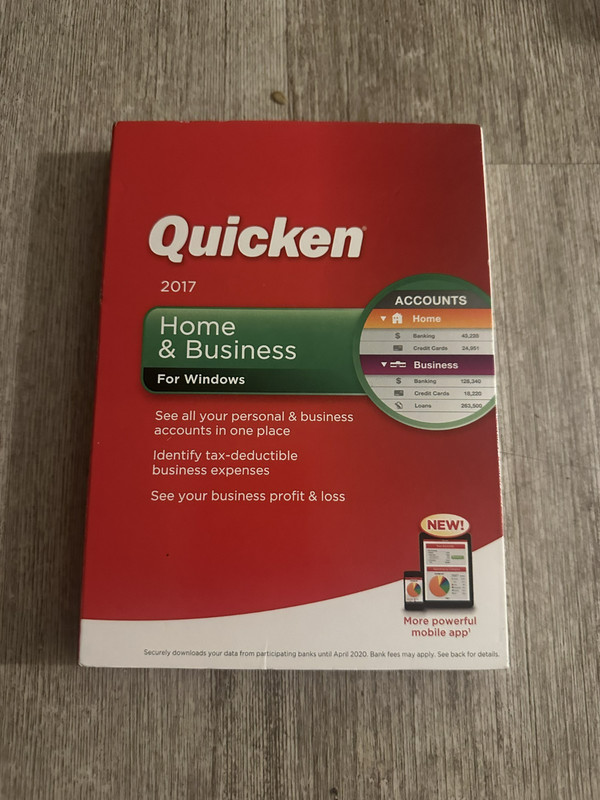 Quicken 2017 Home & Business For Windows software no key needed w/ slipcase