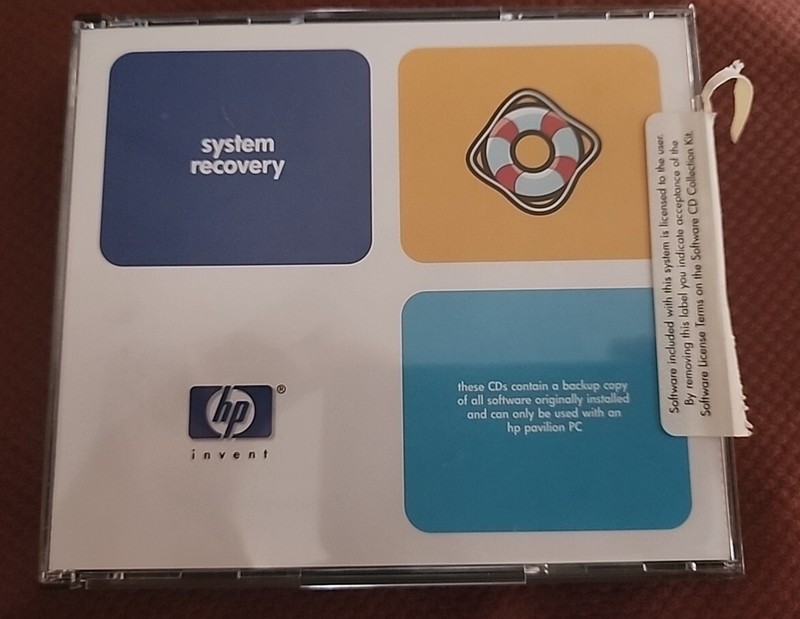 HP Pavillion Home PC System Recovery Software 3 CD Set HP5056-6002