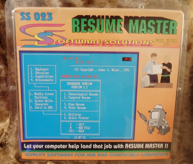 Vintage NEW 4 DOS Tutor Resume Master Make Money Mortgages Loans 5.25" Floppy gallery