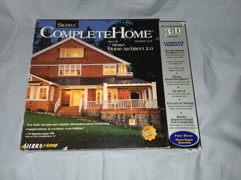 Sierra Complete Home 2.0 PC CD design remodel redecorate dream house architect