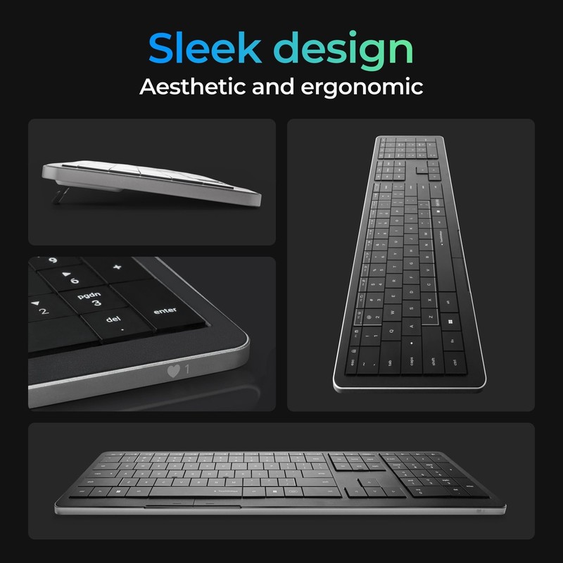 CLVX 1 Windows | Touch On Keys & Gestures AI Keyboard | Bluetooth & USB-C | L... gallery