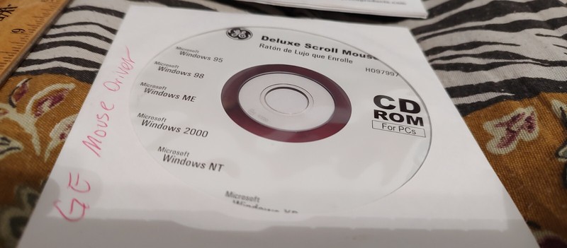 GE Deluxe Scroll Mouse Driver General Electric Software Only RARE HTF  gallery