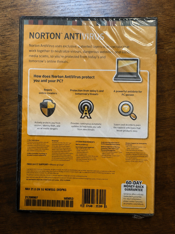 Norton Antivirus 2025 PKC Code No CC 1 Year Bulk/WholeSale $14.9- ea eGalleria gallery