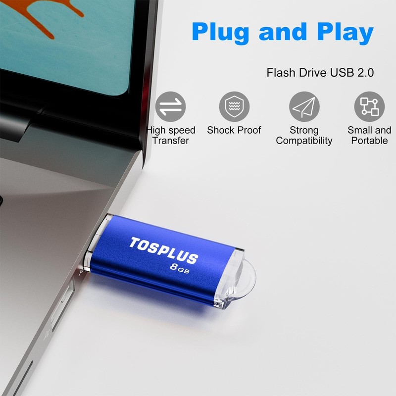 2Pack 8GB USB 2.0 Flash Drive 8GB Thumb Drive Memory Stick Jump Drive (Black/... gallery