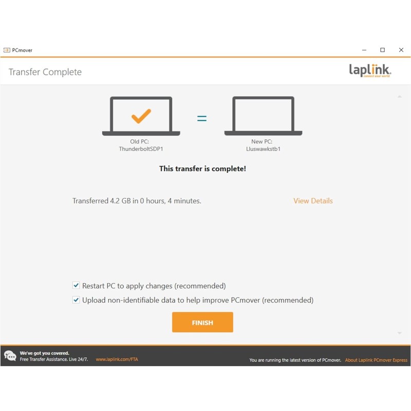 LAPLINK Easy Transfer Cable for Windows 11 – USB 2.0 PC to PC Cable with PCmover gallery