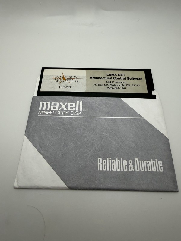 NSI Luma-Net Architectural Control Software Floppy 5.25” Vintage gallery