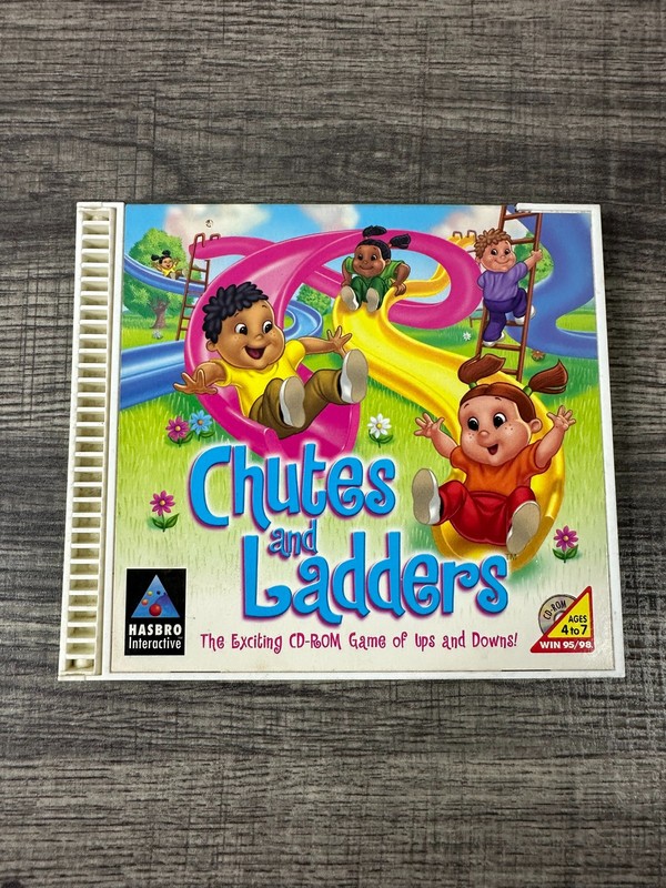 Chutes and Ladders CD-ROM PC Game Hasbro Interactive Windows 95 98 Kids Ages 4-7