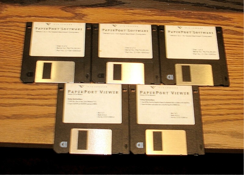 VISIONEER PAPERPORT SOFTWARE- 5 DISKETTE SET – MACINTOSH WINDOWS