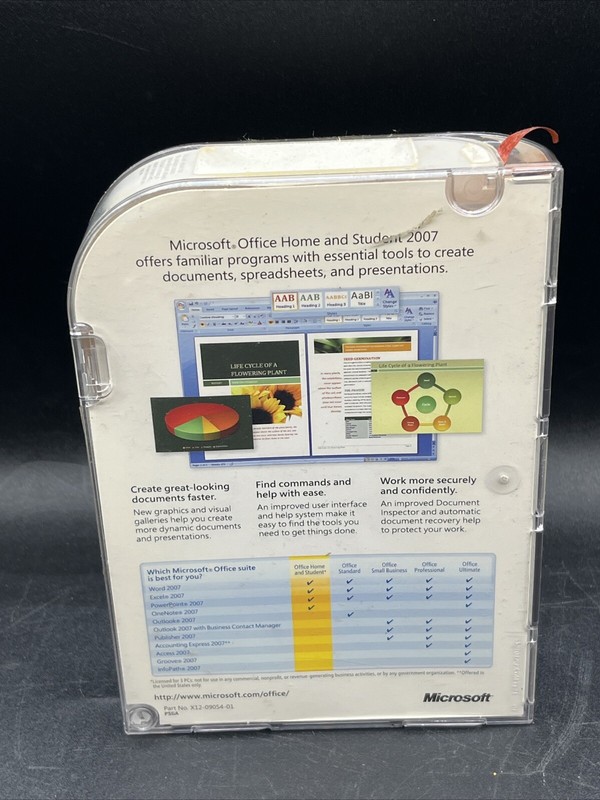 Microsoft Office Home and Student 2007 Used 79G-00007 With Product Key + Inserts gallery