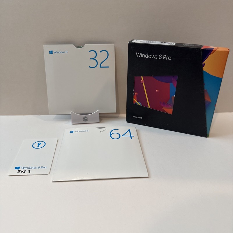 Microsoft Windows 8 Pro Upgrade for PC 32 64 Bit DVD box Professional 2 discs