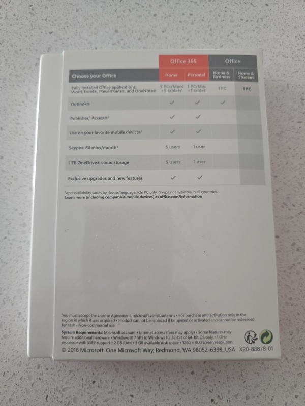 Microsoft Office Home and Student 2016 Windows 1 User PC Key Card No Disc NEW gallery