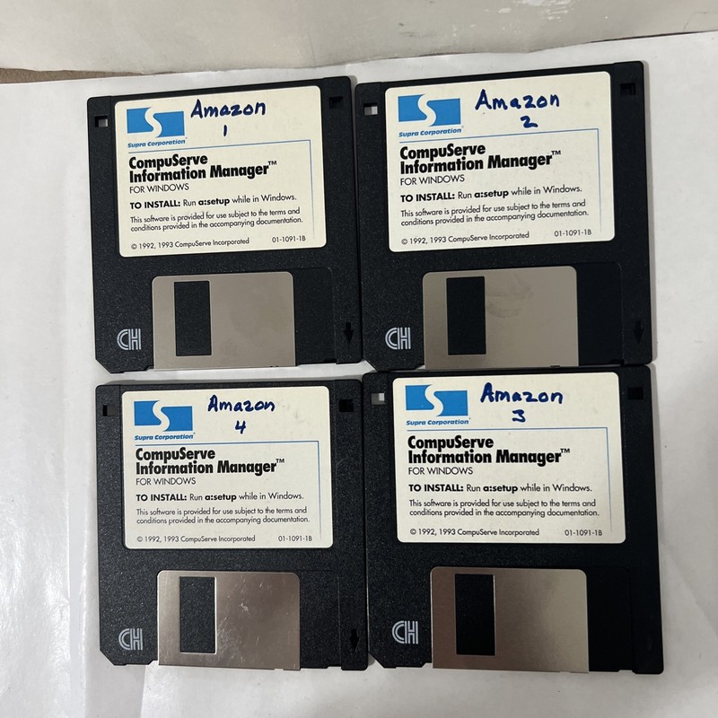 CompuServe Information Manager for Windows by CompuServe ~ 3.5″ disk 1993 4disk