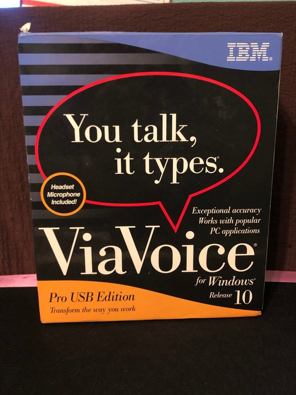 IBM Via Voice Release 10 Windows W/ Stereo Headset You Talk It Types s gallery
